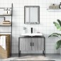 vidaXL Set de muebles de baño 2 pzas madera de ingeniería gris sonoma vidaXL Set de muebles de baño 2 pzas madera de ingeniería gris sonoma