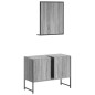 vidaXL Set de muebles de baño 2 pzas madera de ingeniería gris sonoma vidaXL Set de muebles de baño 2 pzas madera de ingeniería gris sonoma