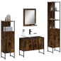vidaXL Set de muebles de baño 4 piezas madera contrachapada roble humo vidaXL Set de muebles de baño 4 piezas madera contrachapada roble humo