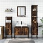 vidaXL Set de muebles de baño 4 piezas madera contrachapada roble humo vidaXL Set de muebles de baño 4 piezas madera contrachapada roble humo