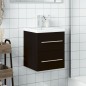 vidaXL Mueble de baño con lavabo integrado negro vidaXL Mueble de baño con lavabo integrado negro