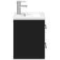 vidaXL Mueble de baño con lavabo integrado negro vidaXL Mueble de baño con lavabo integrado negro