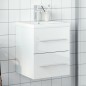 vidaXL Mueble de baño con lavabo integrado blanco brillo vidaXL Mueble de baño con lavabo integrado blanco brillo