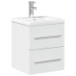 vidaXL Mueble de baño con lavabo integrado blanco brillo vidaXL Mueble de baño con lavabo integrado blanco brillo