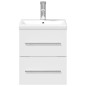 vidaXL Mueble de baño con lavabo integrado blanco brillo vidaXL Mueble de baño con lavabo integrado blanco brillo