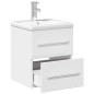 vidaXL Mueble de baño con lavabo integrado blanco brillo vidaXL Mueble de baño con lavabo integrado blanco brillo