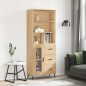 vidaXL Aparador alto madera contrachapada color roble 69,5x34x180 cm vidaXL Aparador alto madera contrachapada color roble 69,5x34x180 cm