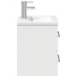 vidaXL Mueble de baño con lavabo integrado blanco brillo vidaXL Mueble de baño con lavabo integrado blanco brillo