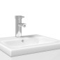 vidaXL Mueble de baño con lavabo integrado blanco brillo vidaXL Mueble de baño con lavabo integrado blanco brillo