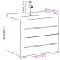 vidaXL Mueble de baño con lavabo integrado marrón roble vidaXL Mueble de baño con lavabo integrado marrón roble