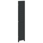 vidaXL Biombo separador de 3 paneles madera maciza Paulownia negro vidaXL Biombo separador de 3 paneles madera maciza Paulownia negro