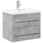 vidaXL Mueble de baño con lavabo integrado gris hormigón vidaXL Mueble de baño con lavabo integrado gris hormigón