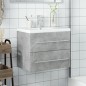 vidaXL Mueble de baño con lavabo integrado gris hormigón vidaXL Mueble de baño con lavabo integrado gris hormigón