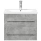 vidaXL Mueble de baño con lavabo integrado gris hormigón vidaXL Mueble de baño con lavabo integrado gris hormigón