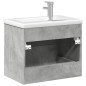 vidaXL Mueble de baño con lavabo integrado gris hormigón vidaXL Mueble de baño con lavabo integrado gris hormigón