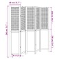 vidaXL Biombo separador de 5 paneles madera paulownia marrón oscuro vidaXL Biombo separador de 5 paneles madera paulownia marrón oscuro
