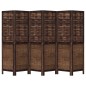 vidaXL Biombo separador de 6 paneles madera paulownia marrón oscuro vidaXL Biombo separador de 6 paneles madera paulownia marrón oscuro
