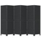 vidaXL Biombo separador de 6 paneles madera maciza Paulownia negro vidaXL Biombo separador de 6 paneles madera maciza Paulownia negro