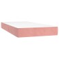 vidaXL Colchón de muelles ensacados terciopelo rosa 90x200x20 cm vidaXL Colchón de muelles ensacados terciopelo rosa 90x200x20 cm