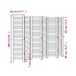 vidaXL Biombo separador de 6 paneles madera maciza Paulownia negro vidaXL Biombo separador de 6 paneles madera maciza Paulownia negro