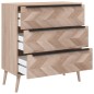 Finori Cajonera Lusk 03A roble Sonoma 80x38,5x87 cm Finori Cajonera Lusk 03A roble Sonoma 80x38,5x87 cm