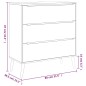 Finori Cajonera Lusk 03A roble Sonoma 80x38,5x87 cm Finori Cajonera Lusk 03A roble Sonoma 80x38,5x87 cm