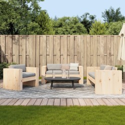 vidaXL Juego de muebles de jardín 2 piezas madera maciza de pino