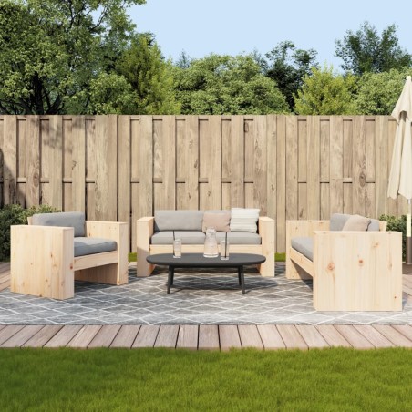 vidaXL Juego de muebles de jardín 2 piezas madera maciza de pino