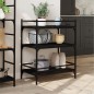 vidaXL Carrito de cocina de madera de ingeniería negro 65x40x86,5 cm vidaXL Carrito de cocina de madera de ingeniería negro 65x40x86,5 cm