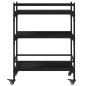vidaXL Carrito de cocina de madera de ingeniería negro 65x40x86,5 cm vidaXL Carrito de cocina de madera de ingeniería negro 65x40x86,5 cm
