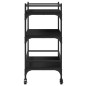 vidaXL Carrito de cocina de madera de ingeniería negro 65x40x86,5 cm vidaXL Carrito de cocina de madera de ingeniería negro 65x40x86,5 cm