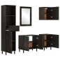 vidaXL Conjunto de armarios de baño 5 piezas madera maciza de mango vidaXL Conjunto de armarios de baño 5 piezas madera maciza de mango