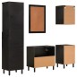vidaXL Conjunto de armarios de baño 5 piezas madera maciza de mango vidaXL Conjunto de armarios de baño 5 piezas madera maciza de mango