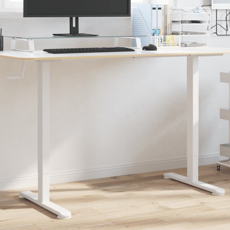vidaXL Marco de escritorio de pie acero blanco (94-135)x60x(70-114) cm vidaXL Marco de escritorio de pie acero blanco (94-135)x60x(70-114) cm