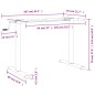 vidaXL Marco de escritorio de pie acero blanco (94-135)x60x(70-114) cm vidaXL Marco de escritorio de pie acero blanco (94-135)x60x(70-114) cm