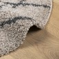 vidaXL Alfombra de pelo largo moderna beige y antracita Ø 80 cm vidaXL Alfombra de pelo largo moderna beige y antracita Ø 80 cm
