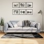 vidaXL Alfombra de pelo largo moderna negro y crema 80x150 cm vidaXL Alfombra de pelo largo moderna negro y crema 80x150 cm