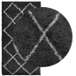 vidaXL Alfombra de pelo largo moderna negro y crema 80x150 cm vidaXL Alfombra de pelo largo moderna negro y crema 80x150 cm