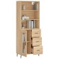 vidaXL Aparador alto madera contrachapada color roble 69,5x34x180 cm vidaXL Aparador alto madera contrachapada color roble 69,5x34x180 cm