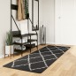 vidaXL Alfombra de pelo largo moderna negro y crema 80x250 cm vidaXL Alfombra de pelo largo moderna negro y crema 80x250 cm