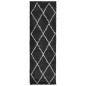 vidaXL Alfombra de pelo largo moderna negro y crema 80x250 cm vidaXL Alfombra de pelo largo moderna negro y crema 80x250 cm