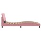 vidaXL Estructura de cama con cabecero de terciopelo rosa 90x200 cm vidaXL Estructura de cama con cabecero de terciopelo rosa 90x200 cm