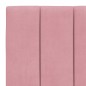 vidaXL Estructura de cama con cabecero de terciopelo rosa 90x200 cm vidaXL Estructura de cama con cabecero de terciopelo rosa 90x200 cm