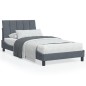vidaXL Estructura cama con cabecero terciopelo gris oscuro 100x200 cm vidaXL Estructura cama con cabecero terciopelo gris oscuro 100x200 cm