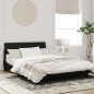 vidaXL Estructura de cama con cabecero de terciopelo negro 140x200 cm vidaXL Estructura de cama con cabecero de terciopelo negro 140x200 cm
