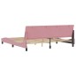 vidaXL Estructura de cama con cabecero de terciopelo rosa 200x200 cm