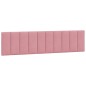 vidaXL Estructura de cama con cabecero de terciopelo rosa 200x200 cm