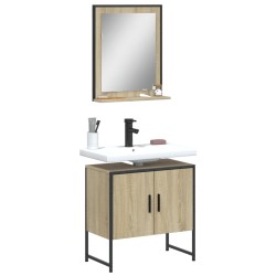 vidaXL Set de muebles de baño 2 pzas madera de ingeniería roble sonoma