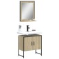 vidaXL Set de muebles de baño 2 pzas madera de ingeniería roble sonoma vidaXL Set de muebles de baño 2 pzas madera de ingeniería roble sonoma