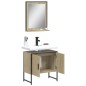 vidaXL Set de muebles de baño 2 pzas madera de ingeniería roble sonoma vidaXL Set de muebles de baño 2 pzas madera de ingeniería roble sonoma